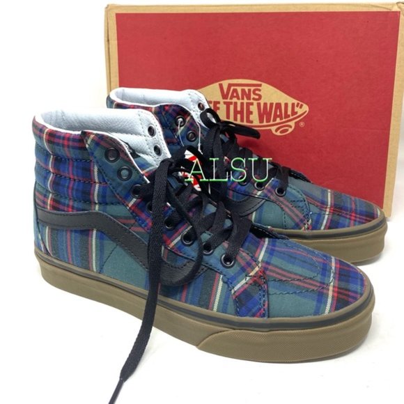 💖MEGA SALE💖VANS SK8-HI Reissue Tartan Canvas Shoes Women’s Size 5 VN0A2XSBU5R - Picture 7 of 10